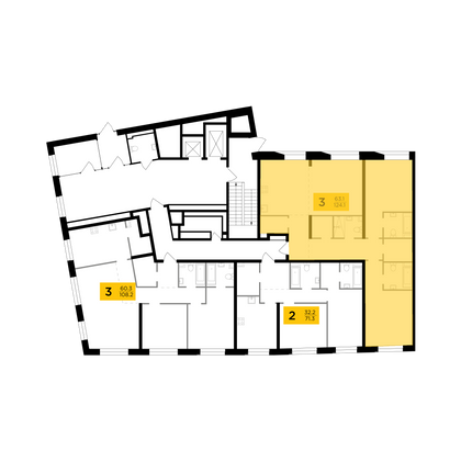 Продажа 3-комнатной квартиры 124,1 м², 2/14 этаж