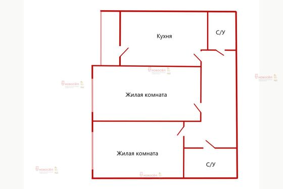 Продажа 2-комнатной квартиры 61 м², 7/15 этаж