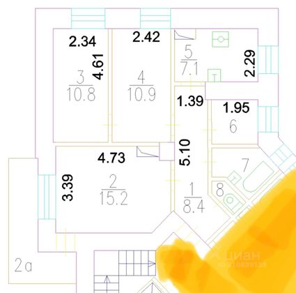 Продажа 3-комнатной квартиры 60,6 м², 5/6 этаж