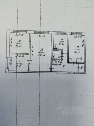 Продажа 4-комнатной квартиры 60,9 м², 1/5 этаж