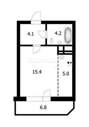 Продажа квартиры-студии 35,5 м², 11/25 этаж