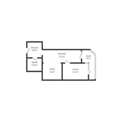 Продажа 1-комнатной квартиры 41,1 м², 3/16 этаж