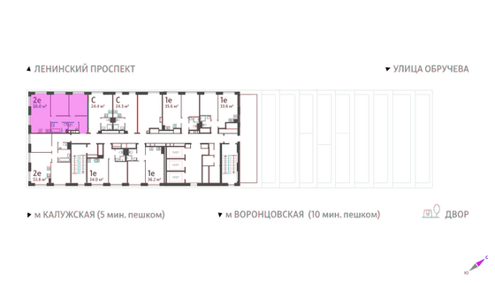 Продажа 2-комнатной квартиры 59,6 м², 31/58 этаж