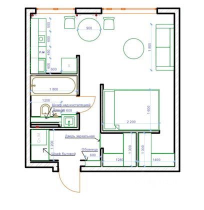 Продажа 1-комнатной квартиры 32,5 м², 2/9 этаж