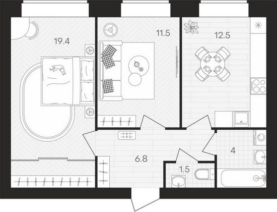 Продажа 2-комнатной квартиры 55,7 м², 5/10 этаж