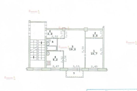 Продажа 2-комнатной квартиры 45 м², 4/5 этаж