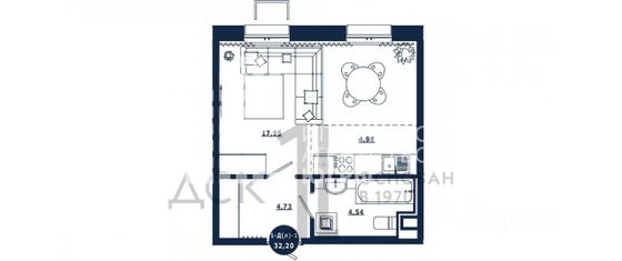 Продажа квартиры-студии 32,7 м², 1/12 этаж