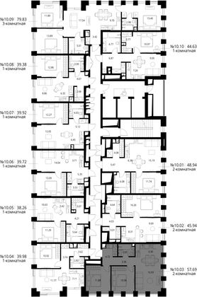 Продажа 2-комнатной квартиры 57,7 м², 10/26 этаж