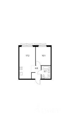 Продажа 1-комнатной квартиры 35,6 м², 2/14 этаж