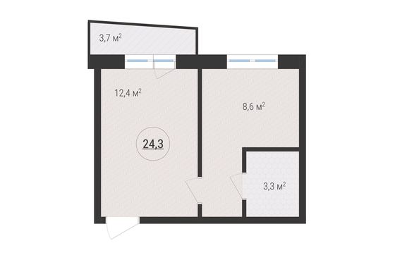 Продажа 1-комнатной квартиры 23,8 м², 6/10 этаж