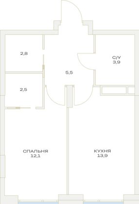 Продажа 1-комнатной квартиры 41,2 м², 13/23 этаж