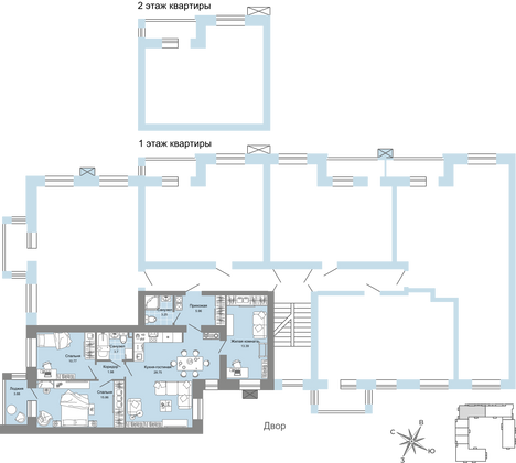 Продажа 4-комнатной квартиры 86 м², 3/4 этаж