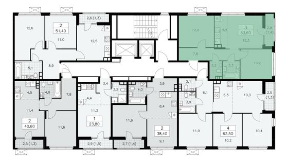 Продажа 3-комнатной квартиры 53 м², 13/15 этаж