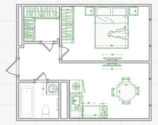 Продажа 1-комнатной квартиры 32,4 м², 9/24 этаж