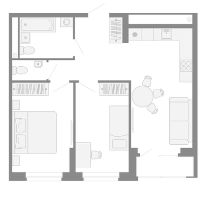 Продажа 3-комнатной квартиры 56,5 м², 9/26 этаж