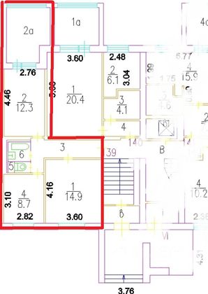 Продажа 2-комнатной квартиры 47,2 м², 1/9 этаж