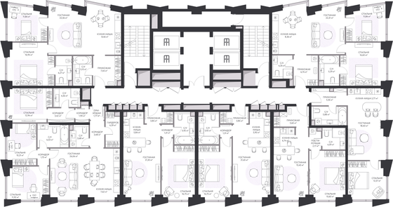 Продажа 2-комнатной квартиры 77,5 м², 13/41 этаж