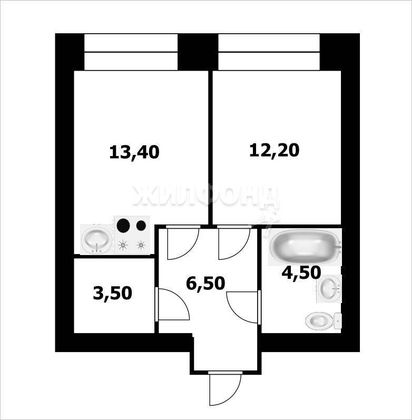 Продажа 1-комнатной квартиры 40,1 м², 3/12 этаж
