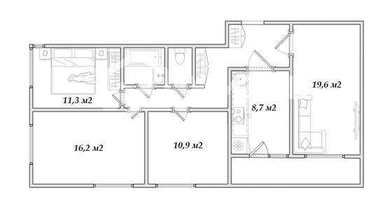 Продажа 4-комнатной квартиры 84 м², 8/12 этаж