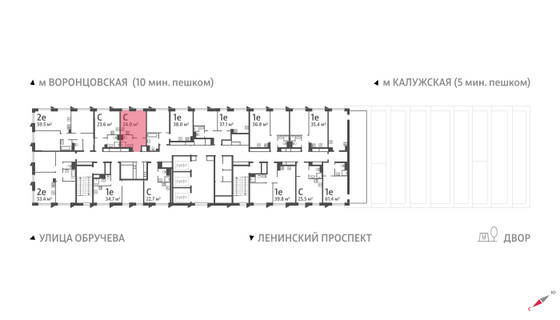 Продажа квартиры-студии 24 м², 36/58 этаж