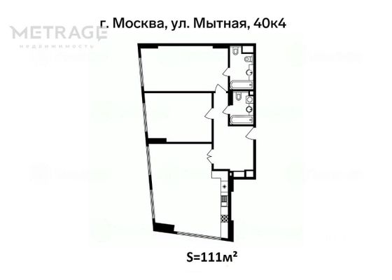 Продажа 3-комнатной квартиры 111 м², 9/29 этаж