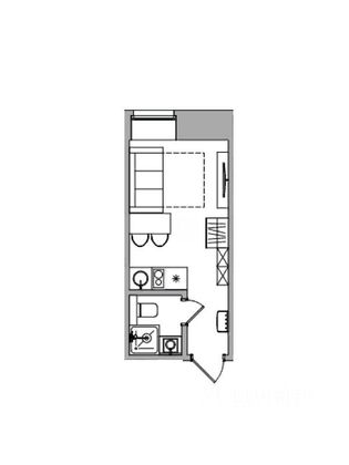 Продажа квартиры-студии 18 м², 1/4 этаж