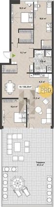 Продажа 3-комнатной квартиры 136,3 м², 3/14 этаж