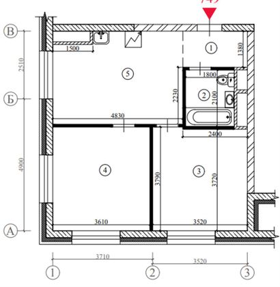 Аренда 2-комнатной квартиры 50 м², 5/21 этаж