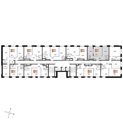 Продажа 2-комнатной квартиры 53,5 м², 25/27 этаж