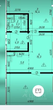 Продажа 2-комнатной квартиры 57,7 м², 4/5 этаж