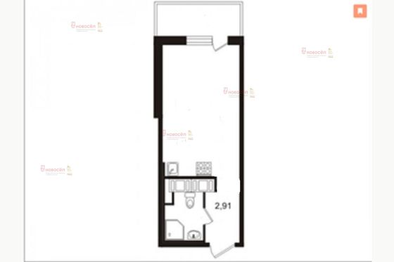 Аренда 1-комнатной квартиры 28 м², 1/4 этаж