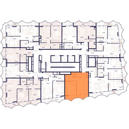 Продажа 1-комнатной квартиры 42,9 м², 14/23 этаж