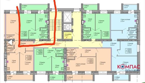 Продажа 1-комнатной квартиры 42,5 м², 3/10 этаж