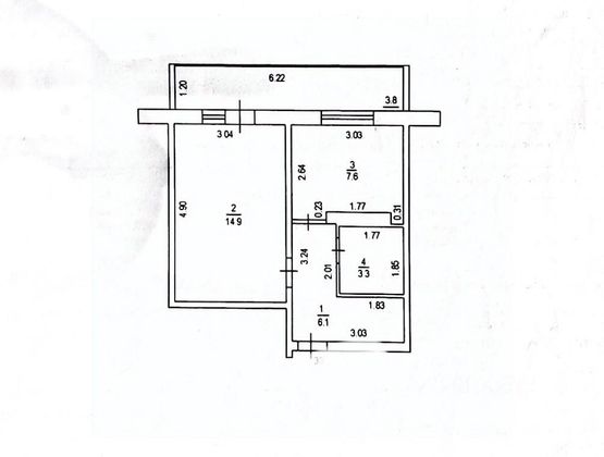 Продажа 1-комнатной квартиры 38,1 м², 8/9 этаж