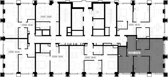 Продажа 2-комнатной квартиры 67 м², 35/36 этаж