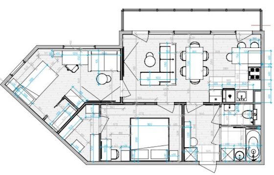 Продажа 2-комнатной квартиры 56,9 м², 3/3 этаж