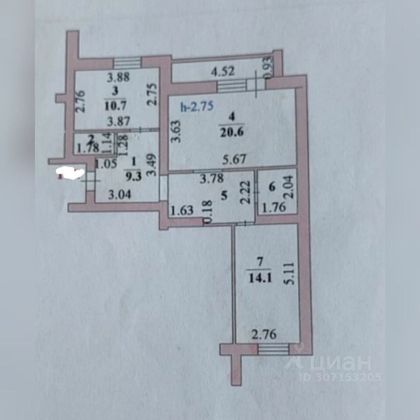 Продажа 2-комнатной квартиры 68 м², 10/10 этаж