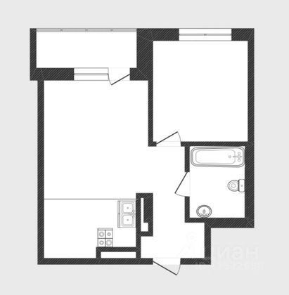 Продажа 1-комнатной квартиры 44 м², 2/15 этаж