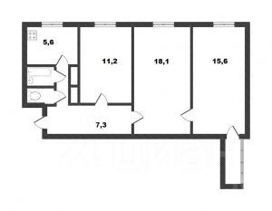 Продажа 3-комнатной квартиры 61,3 м², 5/9 этаж