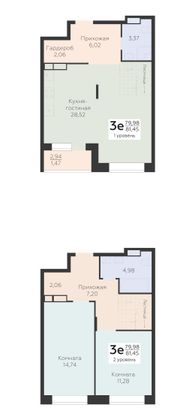 Продажа 3-комнатной квартиры 81,4 м², 23/24 этаж