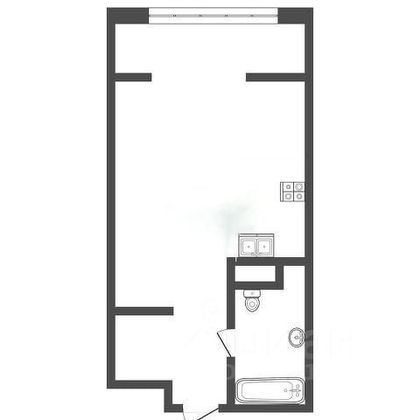 Продажа квартиры-студии 25 м², 9/16 этаж
