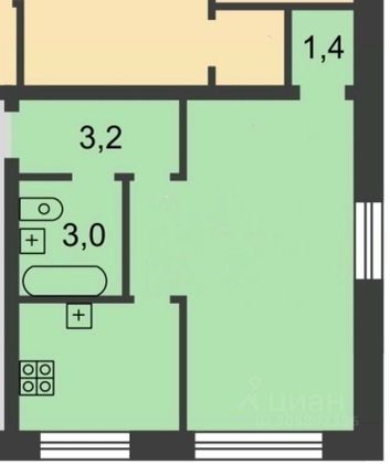 Продажа 1-комнатной квартиры 31,7 м², 1/5 этаж