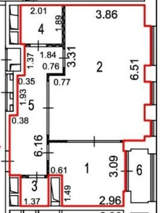 Продажа 2-комнатной квартиры 57,5 м², 6/20 этаж