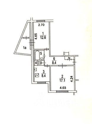 Продажа 2-комнатной квартиры 51 м², 1/12 этаж