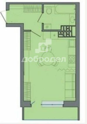 Продажа 1-комнатной квартиры 30,5 м², 11/25 этаж