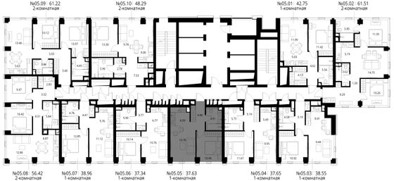 Продажа 1-комнатной квартиры 37,6 м², 5/48 этаж