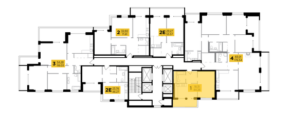 Продажа 1-комнатной квартиры 44,3 м², 29/29 этаж