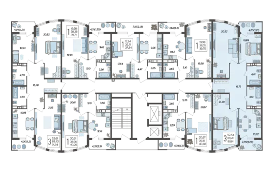 Продажа 3-комнатной квартиры 91,8 м², 9/21 этаж