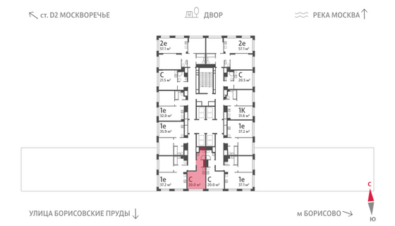 Продажа квартиры-студии 20 м², 21/30 этаж