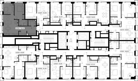 Продажа 2-комнатной квартиры 66,4 м², 35/48 этаж